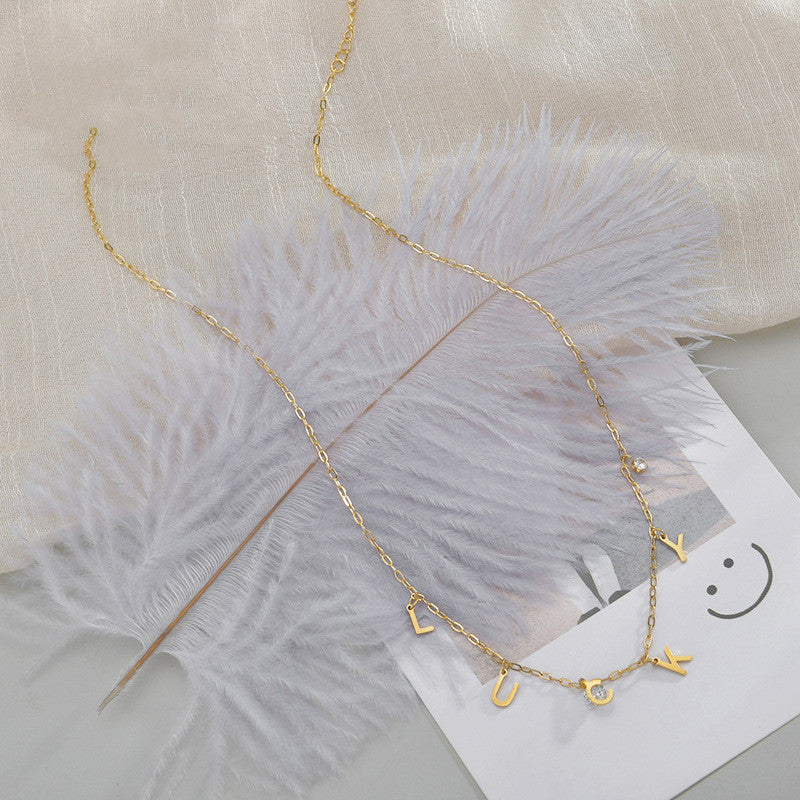 Letter Pendant Female Fashion Simple Clavicle Chain