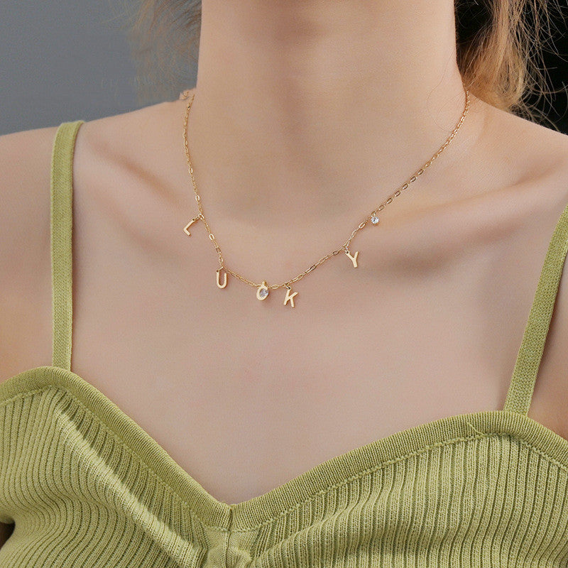 Letter Pendant Female Fashion Simple Clavicle Chain